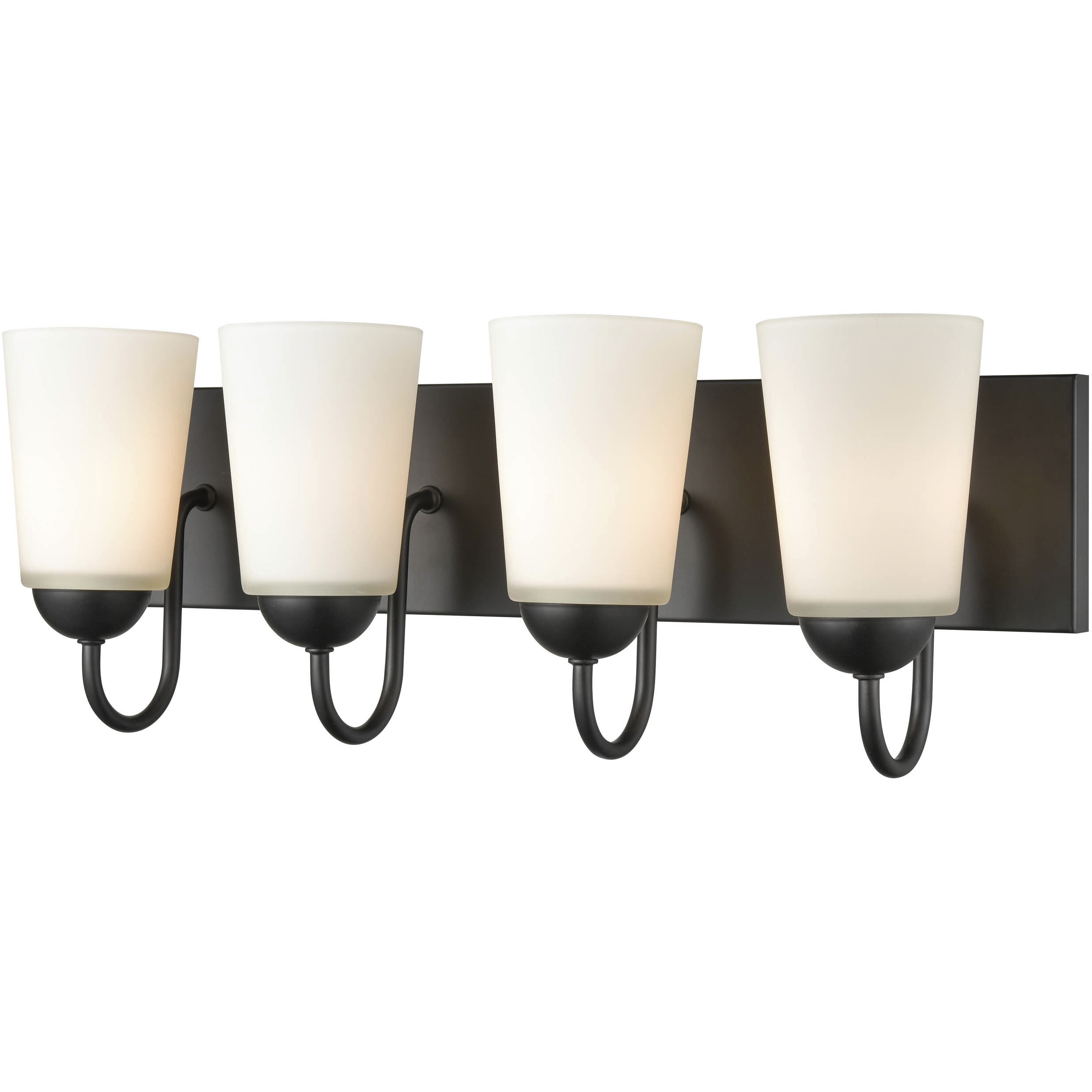 Ivey Lake 4 Light 21.5 inch Matte Black Bathroom Vanity Light Wall Light